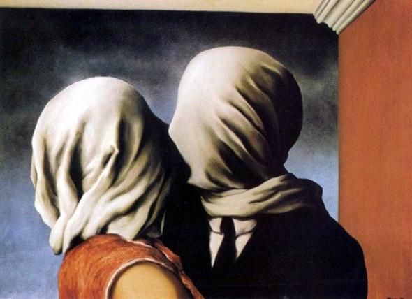 'O Beijo' de Magritte