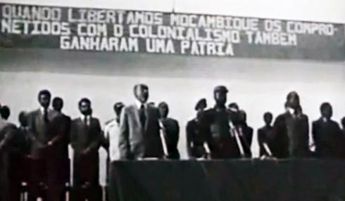 Fotograma extraído do filme “Treatment for Traitors”, Ike Bertels. Moçambique, Holanda 1983.