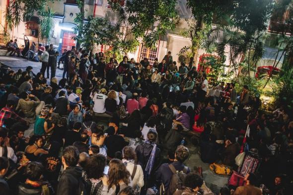 Assembleia da ocupação da Funarte em São Paulo. Maio de 2016 (Fonte Mídia Ninja).