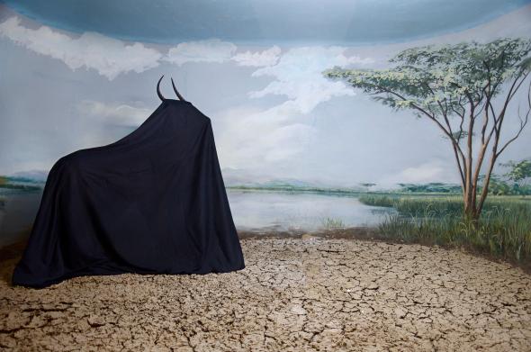 In the Days of a Dark Safari #5, Kiluanji Kia Henda, inkjet print on cotton paper,  93cmx140cm, 2017 