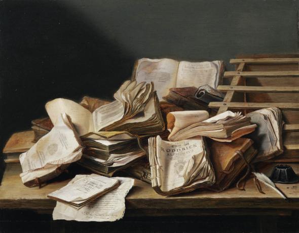 Still Life with Books, Jan Davidsz. de Heem, 1625 - 1630.