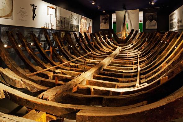 navio negreiro no Museu Afrobrasil em São Paulo