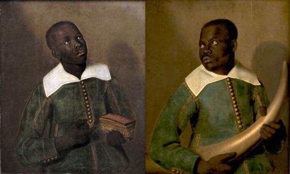 Retrato de dois criados, Diego Bemba e Pedro Sunda, que acompanharam D. Miguel de Castro, embaixador do Congo, ao Brasil | 1643 | Albert Eckhout (1610-1665)