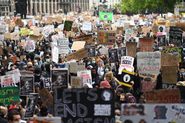 Black Lives Matter protests in UK. 