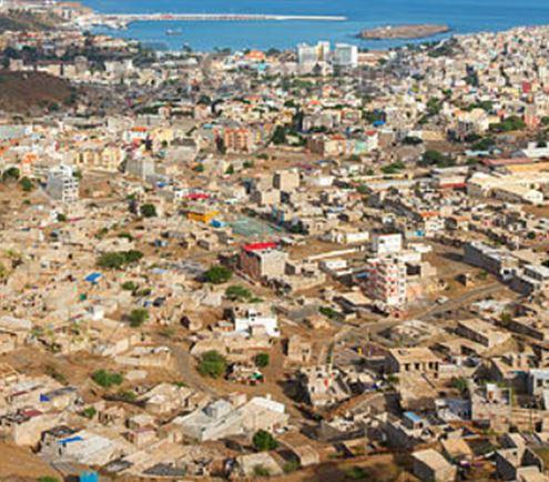 vista aérea da capital, Praia