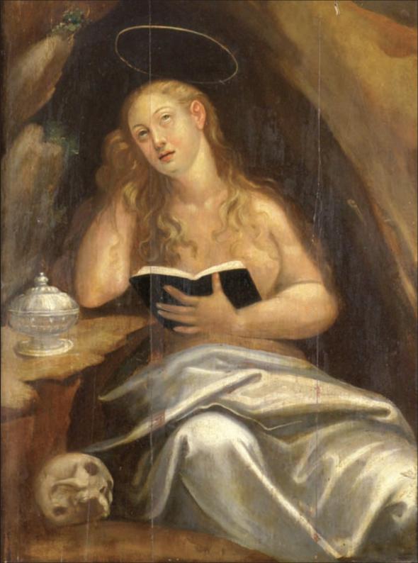 Santa Maria Madalena, óleo sobre madeira, sec. XVII, autor desconhecido. Museu de Angra do Heroísmo