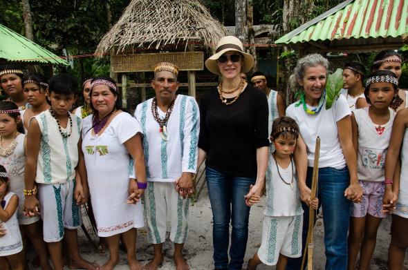 Christiane Torloni durante as gravações do documentário “Amazônia, o Despertar da Florestania”