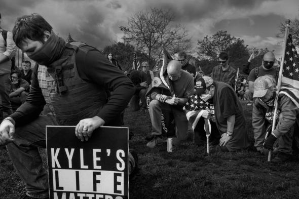 A Portland rally organized by the Proud Boys, which the F.B.I. classifies as an “extremist group with ties to white nationalism.” Photograph by Philip Montgomery for The New Yorker