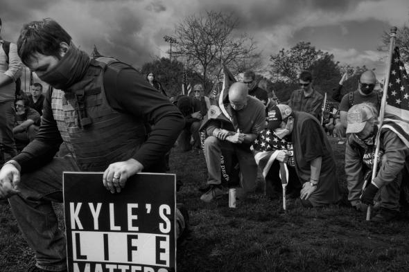A Portland rally organized by the Proud Boys, which the F.B.I. classifies as an “extremist group with ties to white nationalism.” Photograph by Philip Montgomery for The New Yorker
