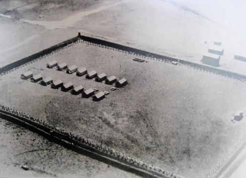 Fotografa aérea de 1937 do Campo de Concentração do Tarrafal. Foto de Omar Camilo, Lusa