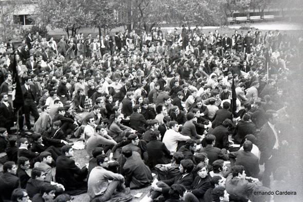 Manifestação estudantil em Coimbra.