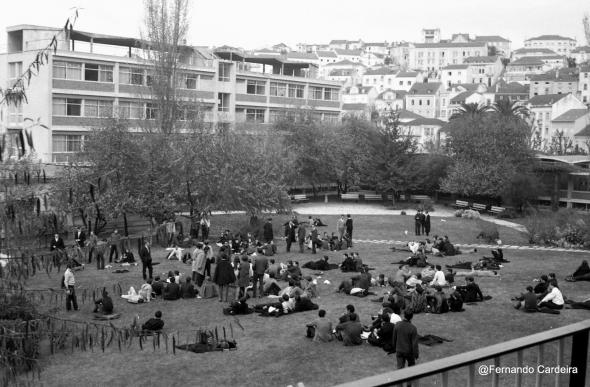 Manifestação estudantil em Coimbra.