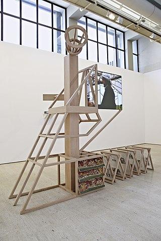 Ângela Ferreira, 'For Mozambique' - Model nº 3 for propaganda stand, screen and loudspeaker platform celebrating a post-independence Utopia. Fundação Calouste Gulbenkian