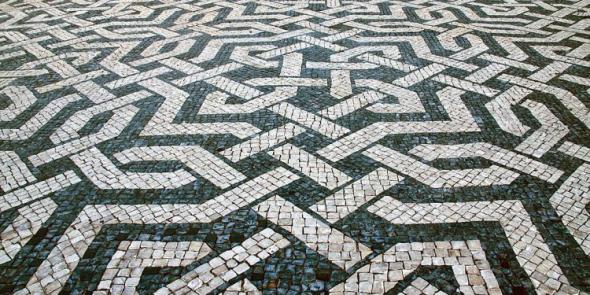 Pavimento na Praça dos Restauradores, em Lisboa