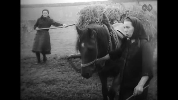 Zorka Radojčić, à direita, reconhecida no documentário ‘Drežnica' de Slavko Goldstein, 1964. Zorka foi uma das mulheres que esteve refugiada na gruta de Drežničko polje durante a guerra.