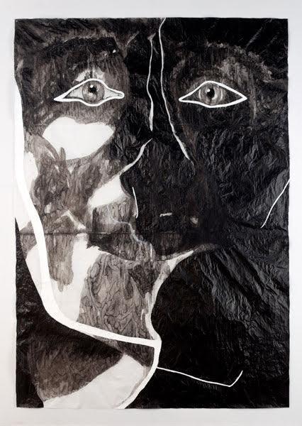 Adriana Molder, My Icarus, 2012, tinta-da-China e acrílico sobre papel esquisso, 100 x 75 cm