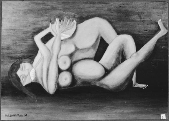 'Rape' quadro de Malangatana.