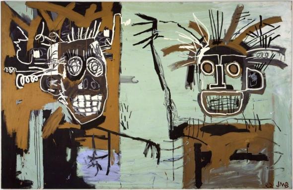 Jean-Michel Basquiat. Sem título (Two Heads on Gold), 1982. Gagosian 