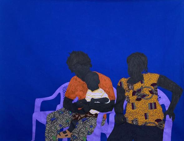 Raphael Adjetey Mayne. Selorm and his uncle, 2020. Ross-Sutton Gallery