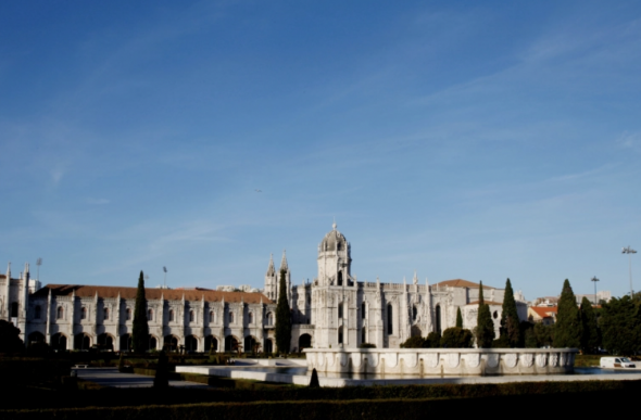 Jeronimos Monastery is seen on December 23, 2013 in Lisbon, Portugal. The monastery is one of the most prominent monuments of the Manueline-style architecture (Portuguese late-Gothic) in Lisbon, classified in 1983 as a UNESCO World Heritage Site, along with the nearby Tower of Belém [Pedro Loureiro/Getty Images]