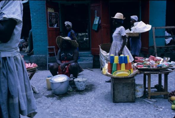 Haitian Market, circa 1970. Bryant Slides Collection. Special Collections &amp; University Archives, University of Central Florida Libraries/Digital Library of the Caribbean. 