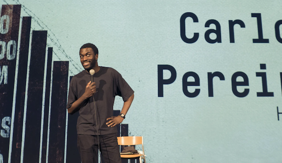 Carlos Pereira no Festival Política, em Lisboa, em abril de 2021. Fotografia gentilmente cedida por Luís Almeida