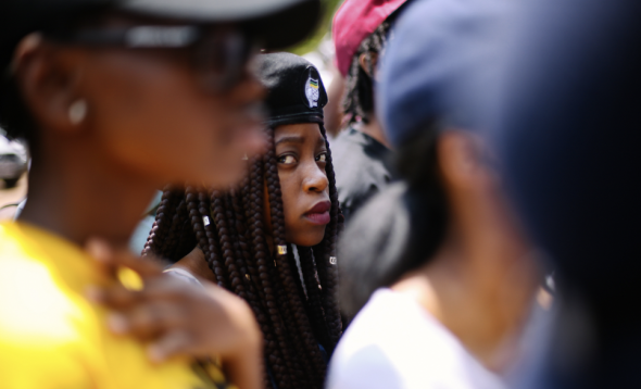 Wits Student during Protest. ©Nicholas Rawhani