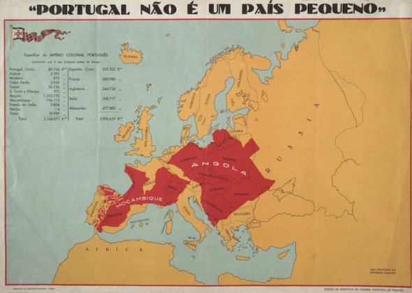 Henrique Galvão 'Portugal is not a small country'. Map for the Colonial Exhibition in Oporto, 1934
