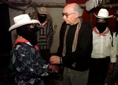 Saramago e as cinzas e sangue de Chiapascom o movimento zapatista (DR)