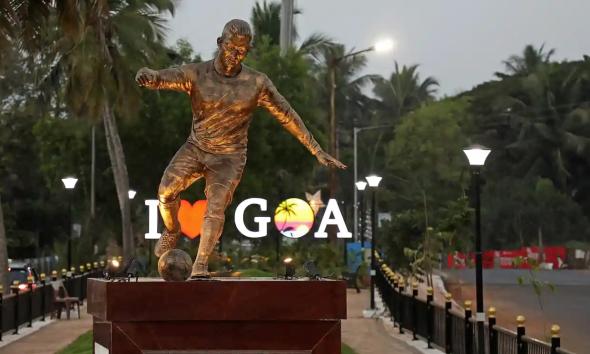 Fig 1, Statue to Cristiano Ronaldo in Goa, India. Photo by AFP/Getty Images (2021)