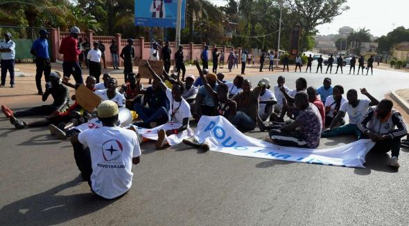 Manifestação do Movimento dos Cidadãos Conscientes e Inconformados em Bissau, Junho de 2019