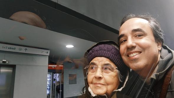 Com o filho Rui, dezembro de 2024..