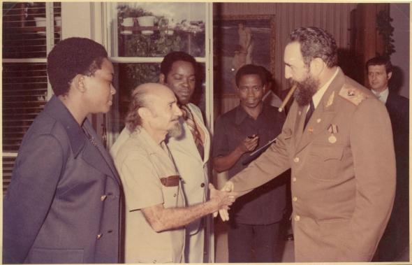 António Jacinto e Fidel Castro, Havana, Cuba, 1986