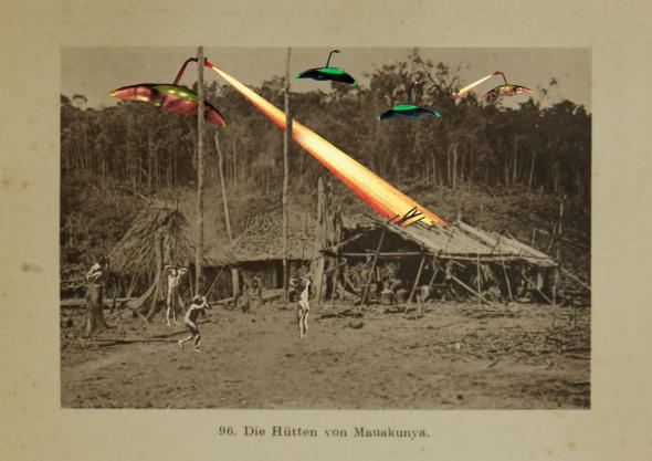 Denilson Baniwa, Guerra dos Mundos, série Caçadores de Ficções Coloniais, 2021 Denilson Baniwa