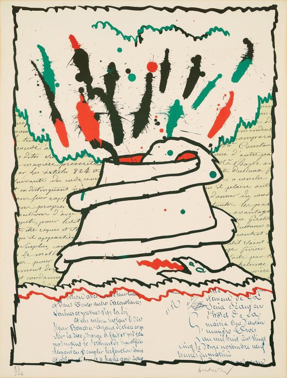 PIERRE ALECHINSKY, Volcan décrit, 1971.