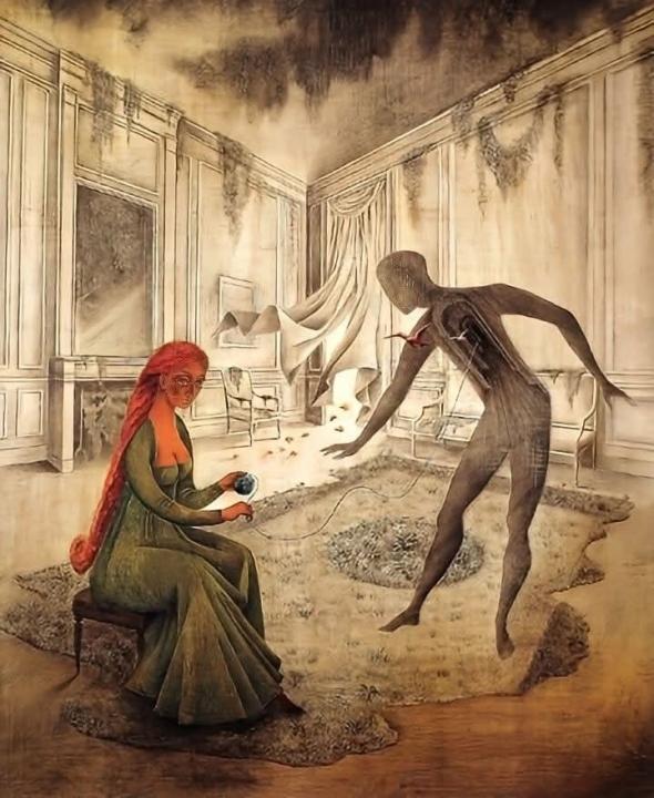 Las hojas muertas, Remedios Varo (1956)