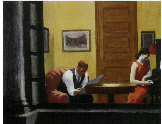 Edward Hoper, Room in New York (1932)