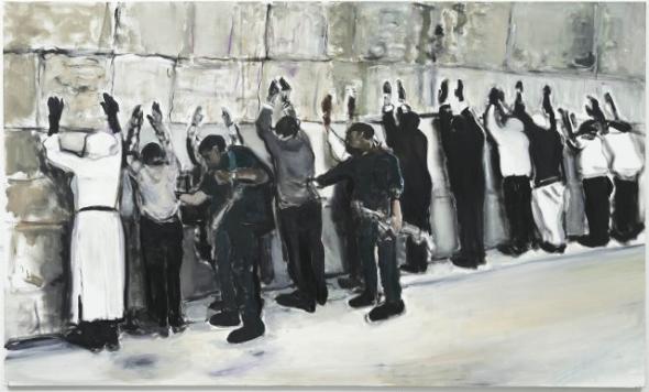 Marlene Dumas, Wall Wailing, 2009 óleo sobre tela, 180 x 300 cm