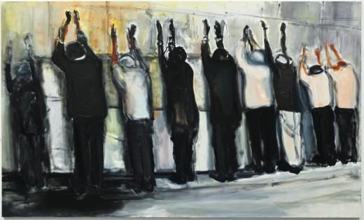 Marlene Dumas, Wall Weeping, 2009 óleo sobre tela, 180 x 300 cm