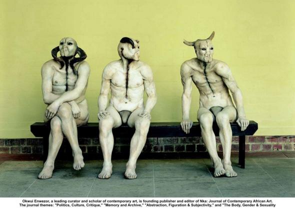 instalação de Jane Alexander, artista sulafricana, 'Butcher Boys', 1985-1986.