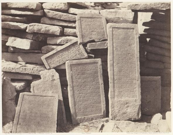 Félix Teynard - Assouan, Cimetière Arabe - Inscription Funéraires, 1853