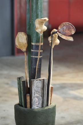 Instalação de Kuta Ndumbu em Museu do Estrangeiro - Sesc Pompeia, São Paulo (2017)