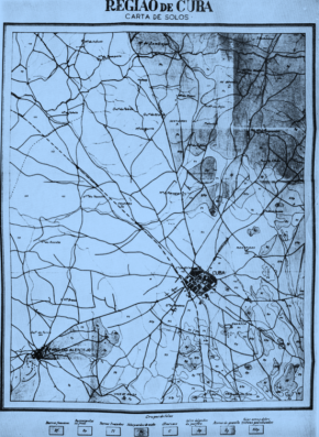 Mapa do solo por Amílcar Cabral para o estudo ‘O Problema da Erosão do Solo. Contribuição para o seu Estudo na Região de Cuba (Alentejo)’, 1951, fonte Estudos Agrários de Amílcar Cabral, Instituto de Investigação Científica Tropical, Instituto Nacional de Estudos e Pesquisa Lisboa and Bissau, 1988, p 174