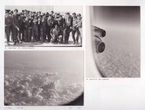 À partida do aeroporto, a caminho de Luanda, Lisboa - Luanda, setembro 1972.
