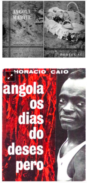 Capas de livros editados logo após os massacres e contramassacres no Norte de Angola, em 1961.