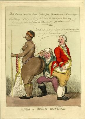 Caricatura de Baartman por William Heath (1810)