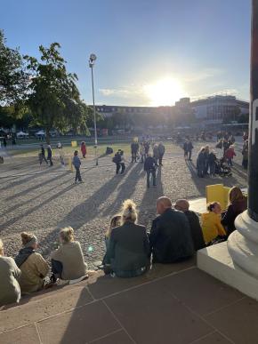 Praça Frederico, em frente do Fridericianum