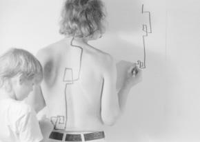 Dennis Oppenheim, Stage Transfer Drawing (Advancing to a Future State), 1971.