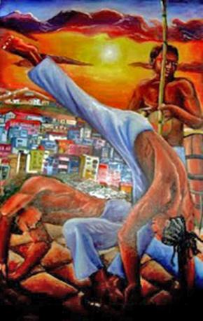 capoeira, pintura de Dudu Rodrigues.