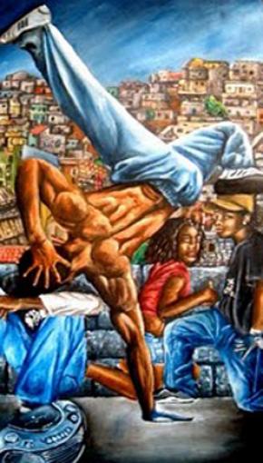 dancers b-boys, pintura de Dudu Rodrigues.